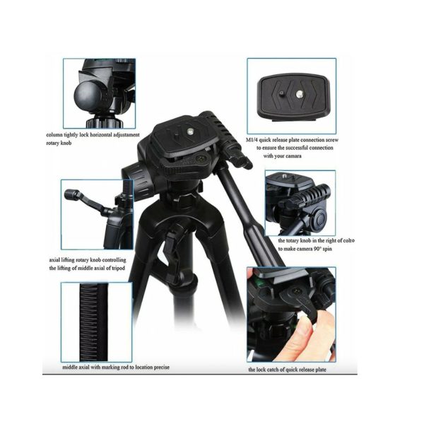 سه پایه دوربین ویفنگ مدل WT-3520 - تصویر 3