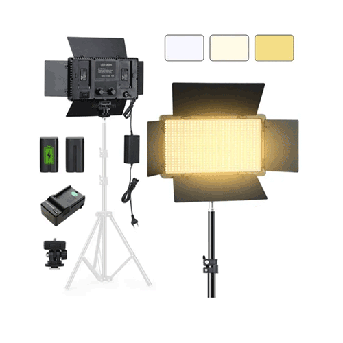 dwa پنل ال ای دی دارای دو عدد باتری Pro LED 600 - Image 1